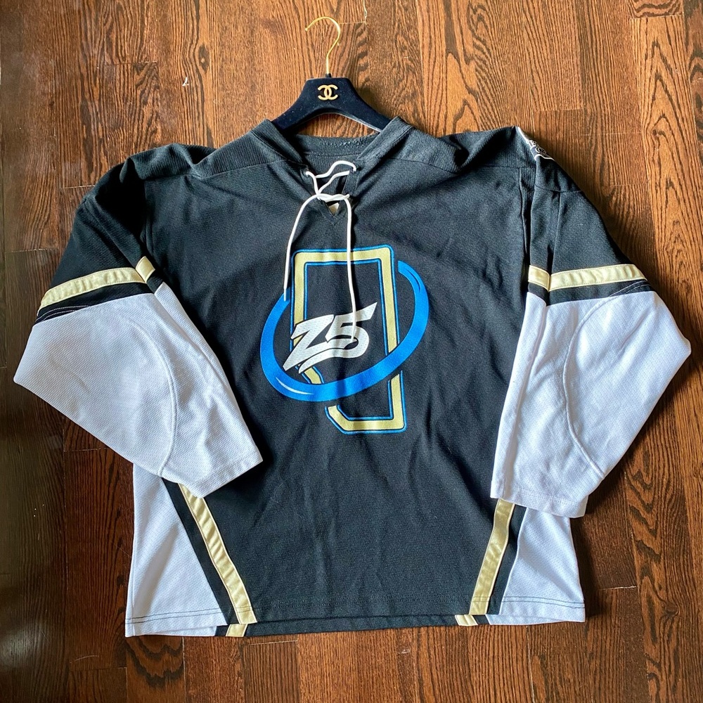 Rare Crossbar Canada Made Blackgold Hockey Jersey Size Adult L